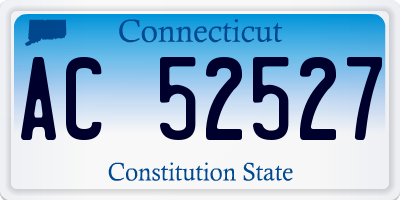 CT license plate AC52527