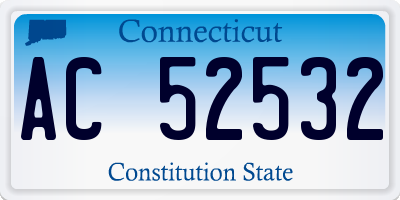 CT license plate AC52532