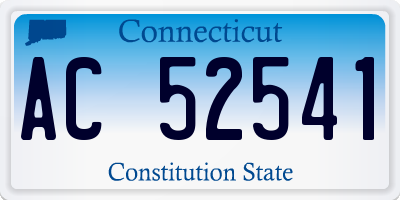 CT license plate AC52541