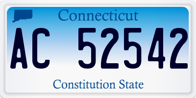 CT license plate AC52542