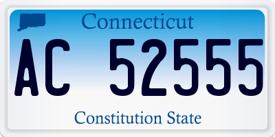 CT license plate AC52555