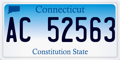 CT license plate AC52563