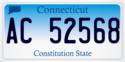 CT license plate AC52568