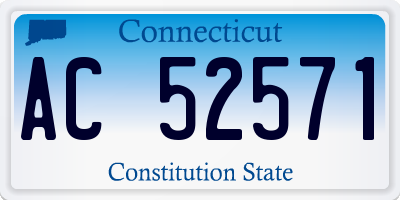 CT license plate AC52571