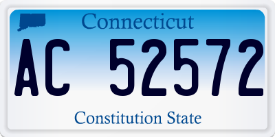 CT license plate AC52572
