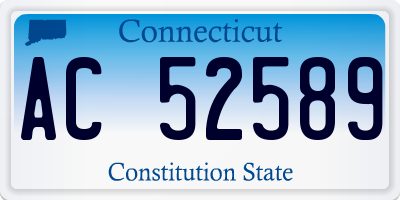 CT license plate AC52589