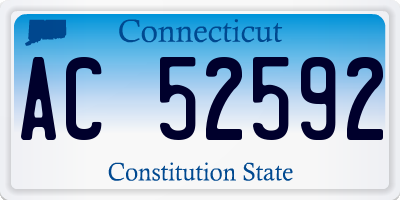 CT license plate AC52592