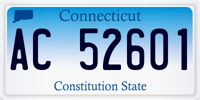 CT license plate AC52601
