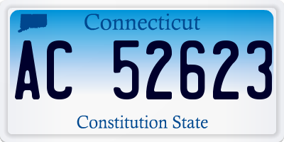 CT license plate AC52623