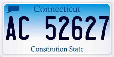 CT license plate AC52627