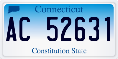 CT license plate AC52631