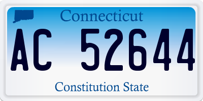 CT license plate AC52644