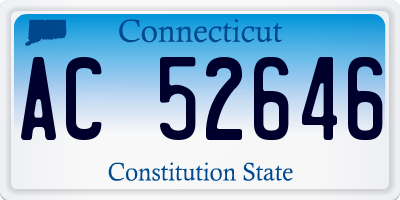 CT license plate AC52646