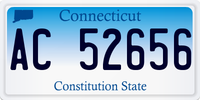 CT license plate AC52656