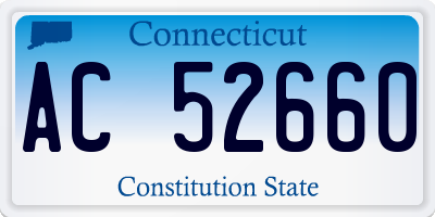 CT license plate AC52660