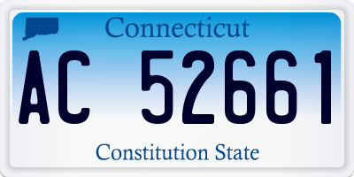 CT license plate AC52661