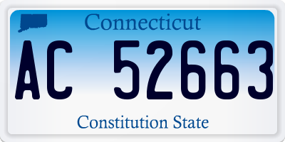CT license plate AC52663