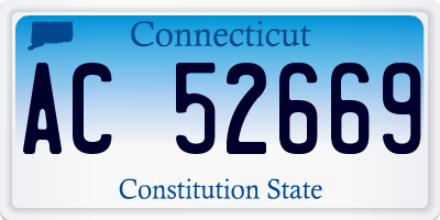 CT license plate AC52669