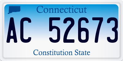 CT license plate AC52673