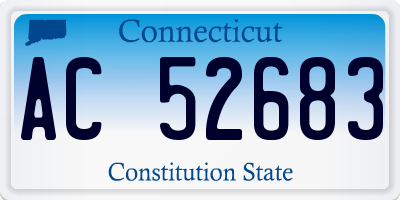 CT license plate AC52683