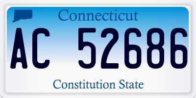 CT license plate AC52686