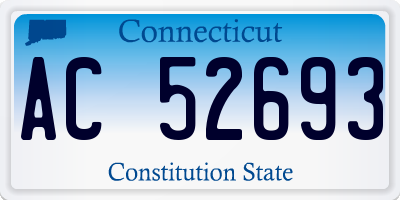 CT license plate AC52693