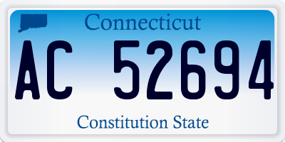 CT license plate AC52694