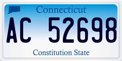 CT license plate AC52698