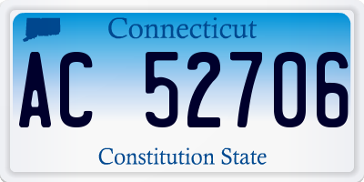 CT license plate AC52706