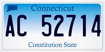 CT license plate AC52714