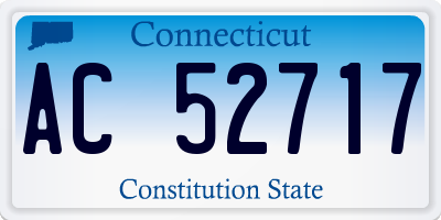 CT license plate AC52717