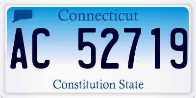 CT license plate AC52719