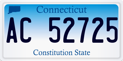 CT license plate AC52725