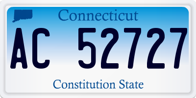 CT license plate AC52727