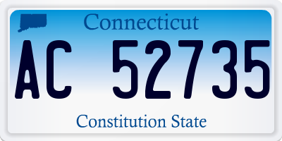 CT license plate AC52735
