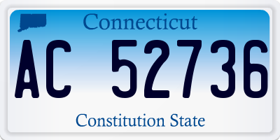 CT license plate AC52736