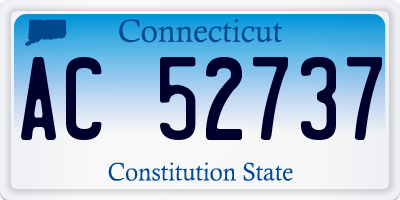 CT license plate AC52737