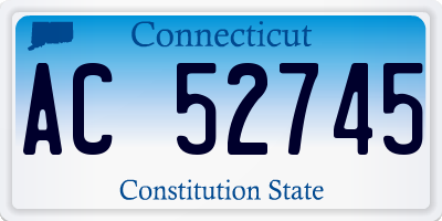 CT license plate AC52745