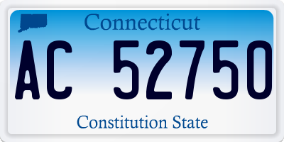 CT license plate AC52750