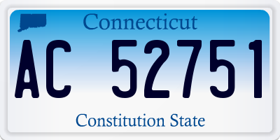 CT license plate AC52751