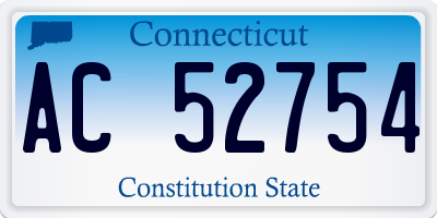 CT license plate AC52754