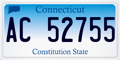 CT license plate AC52755