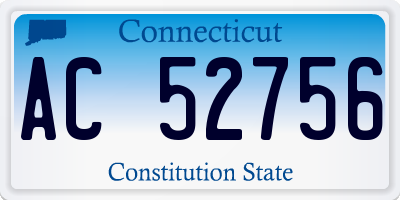 CT license plate AC52756