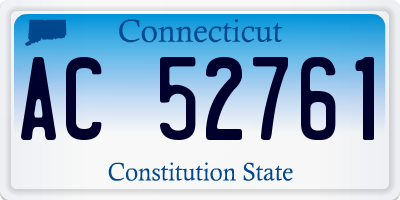 CT license plate AC52761