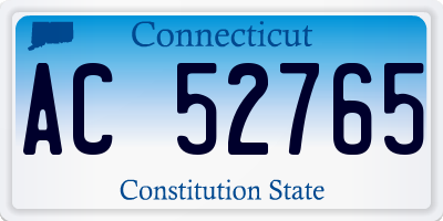 CT license plate AC52765