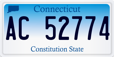 CT license plate AC52774