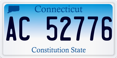 CT license plate AC52776