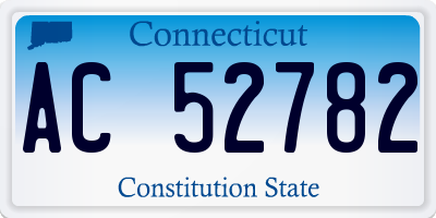 CT license plate AC52782
