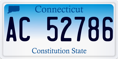 CT license plate AC52786