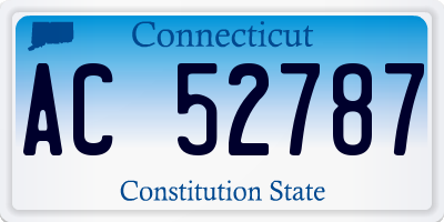 CT license plate AC52787